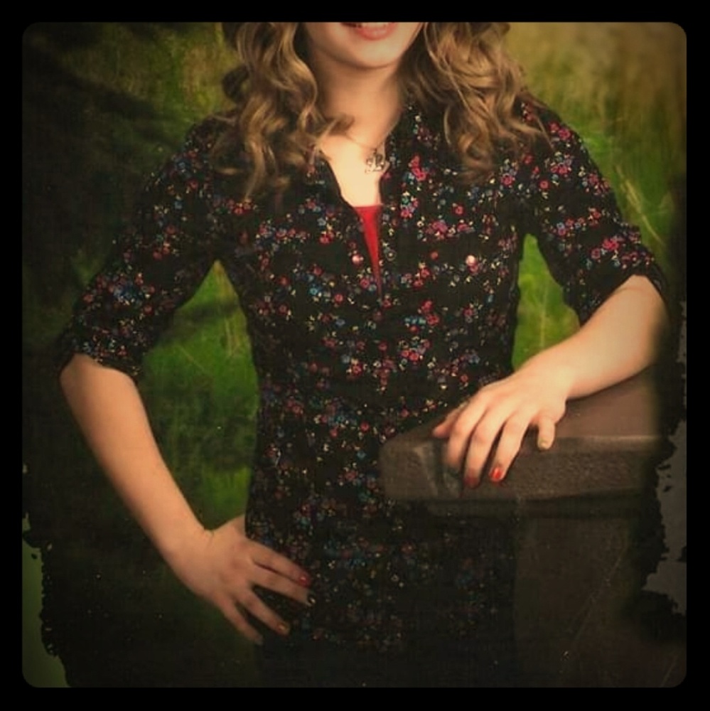 Floral button up